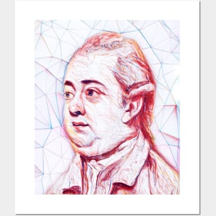 Edward Gibbon Portrait | Edward Gibbon Artwork | Line Art Posters and Art